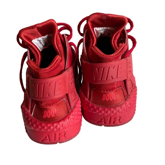 NIKE Huarache Run triple red Nikeid custom shoes - Picture 3 of 7